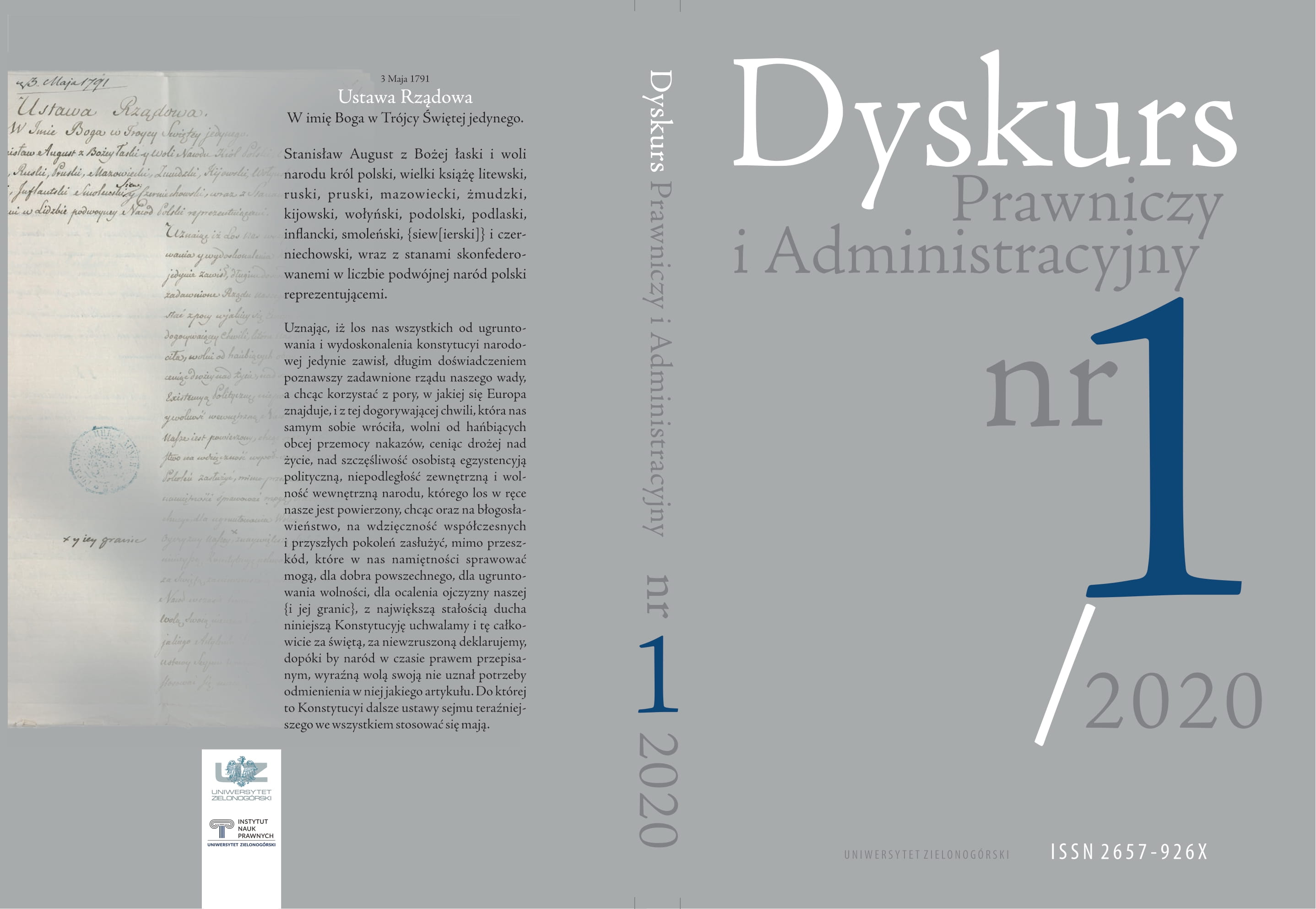 View No. 1 (2020): Discourse of Law and Administration
