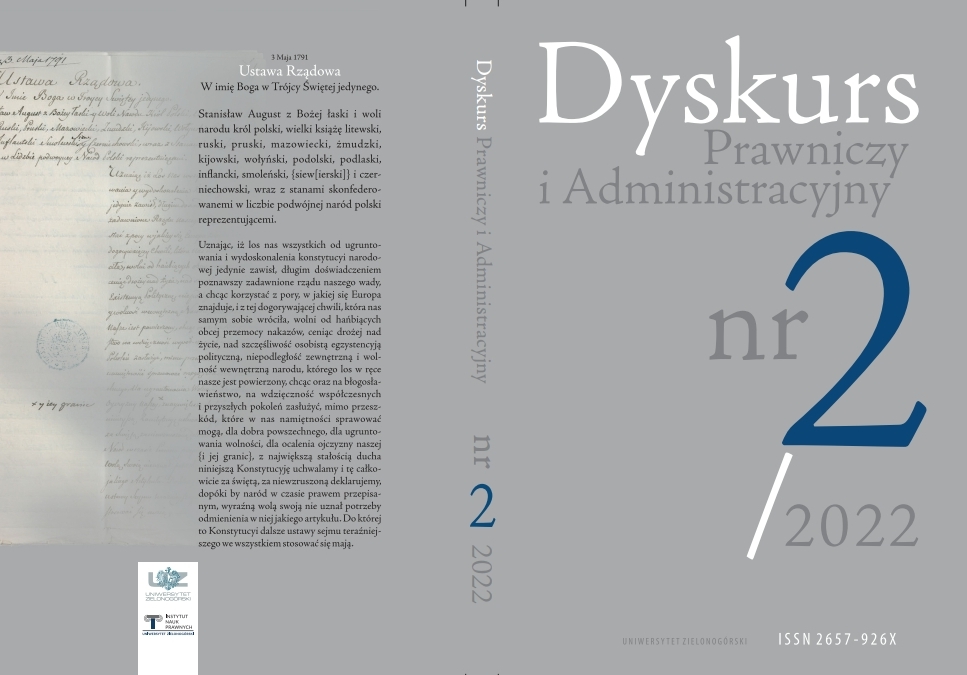 					Pokaż  Nr 2 (2022): Dyskurs Prawniczy i Administracyjny
				